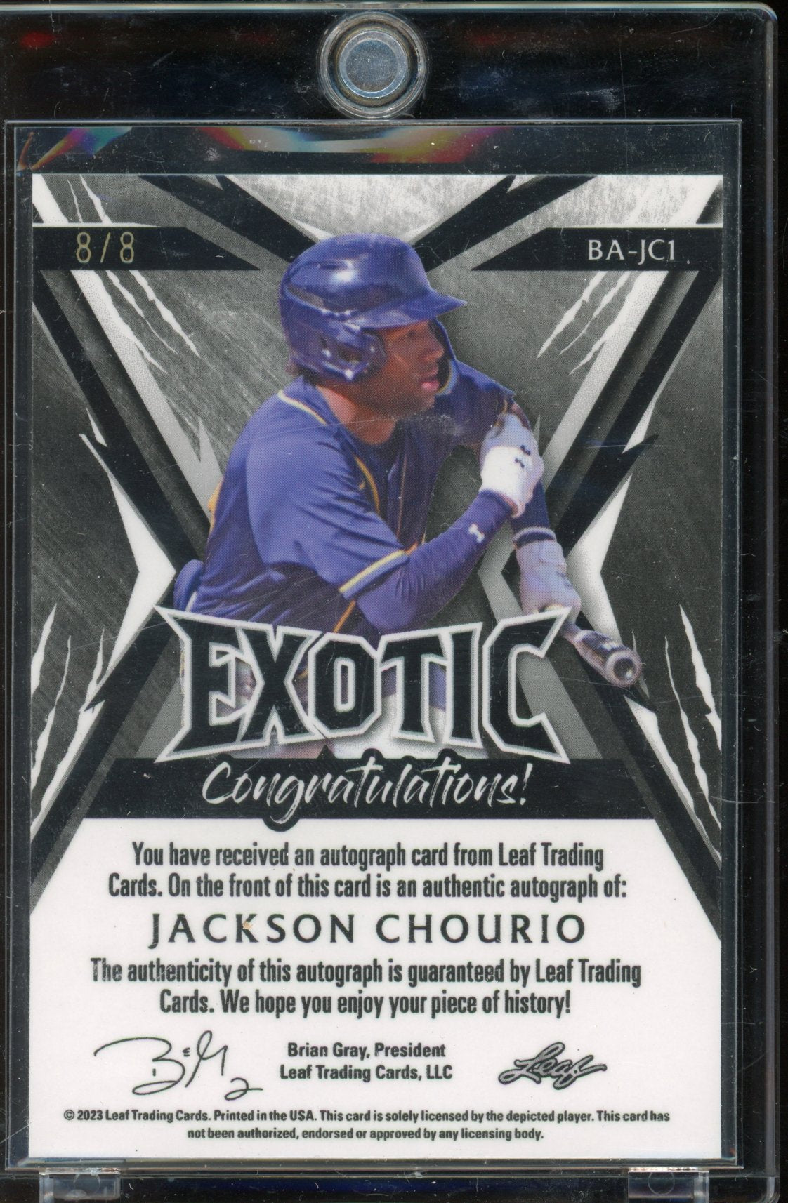 2023 Leaf Exotic Jackson Chourio Auto 8/8