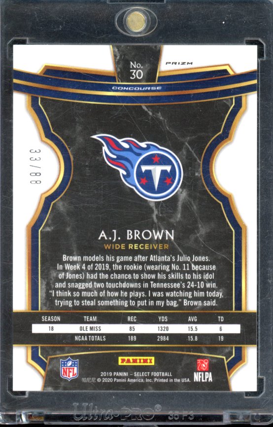 2019 Select A.J. Brown Dragon Scale Rookie /88