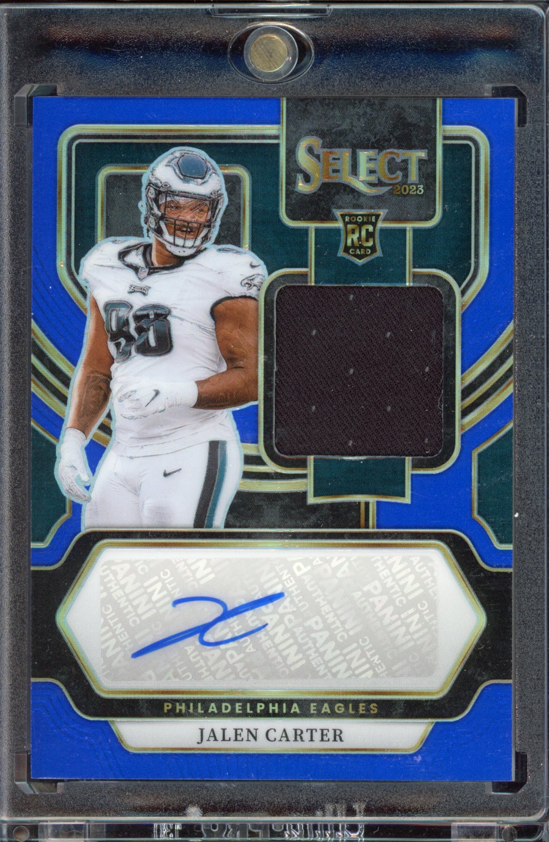 2023 Select Jalen Carter Rookie Patch Auto Blue 34/75 RC