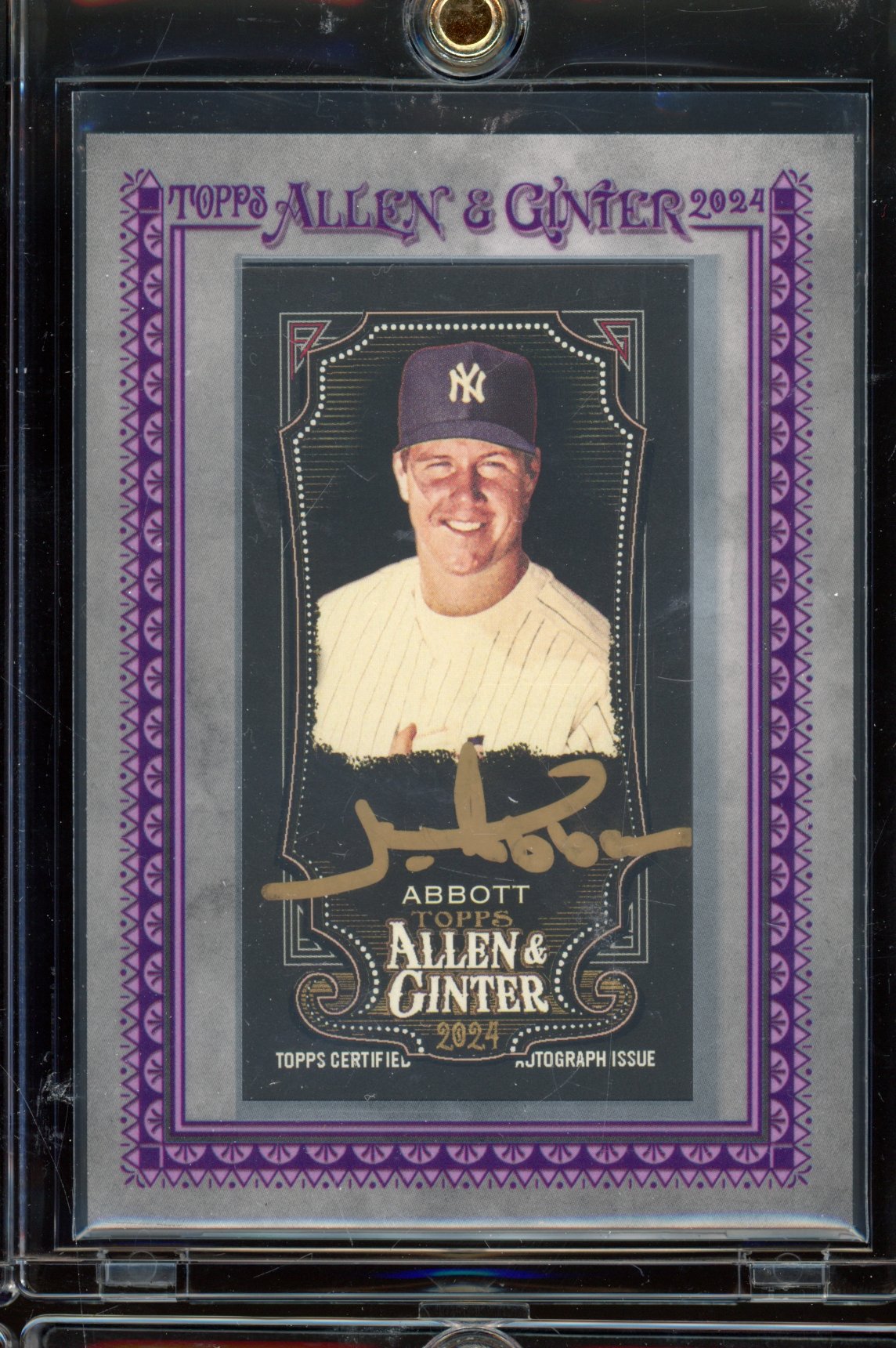 2024 Allen & Ginter X Jim Abbott Framed Auto 5/5