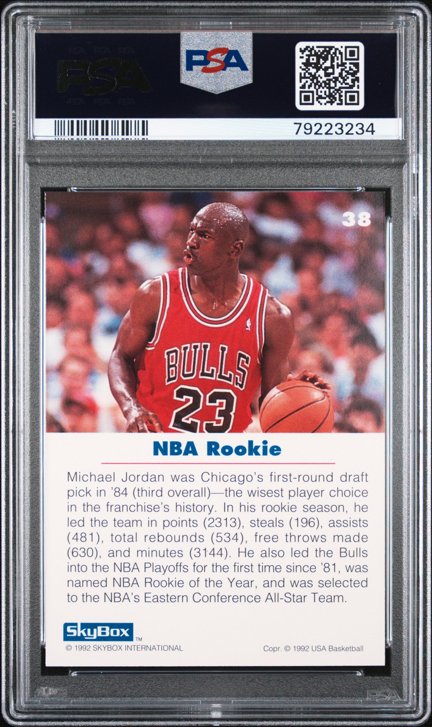 1992 Skybox Michael Jordan USA Basketball PSA 10 #38