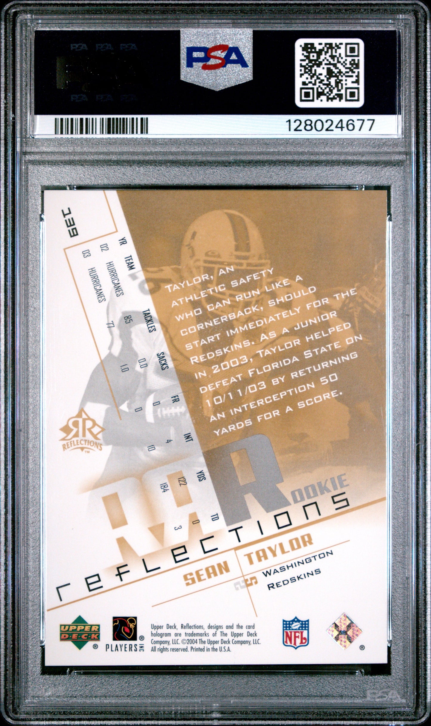 2004 Upper Deck Sean Taylor Reflections Rookie /450