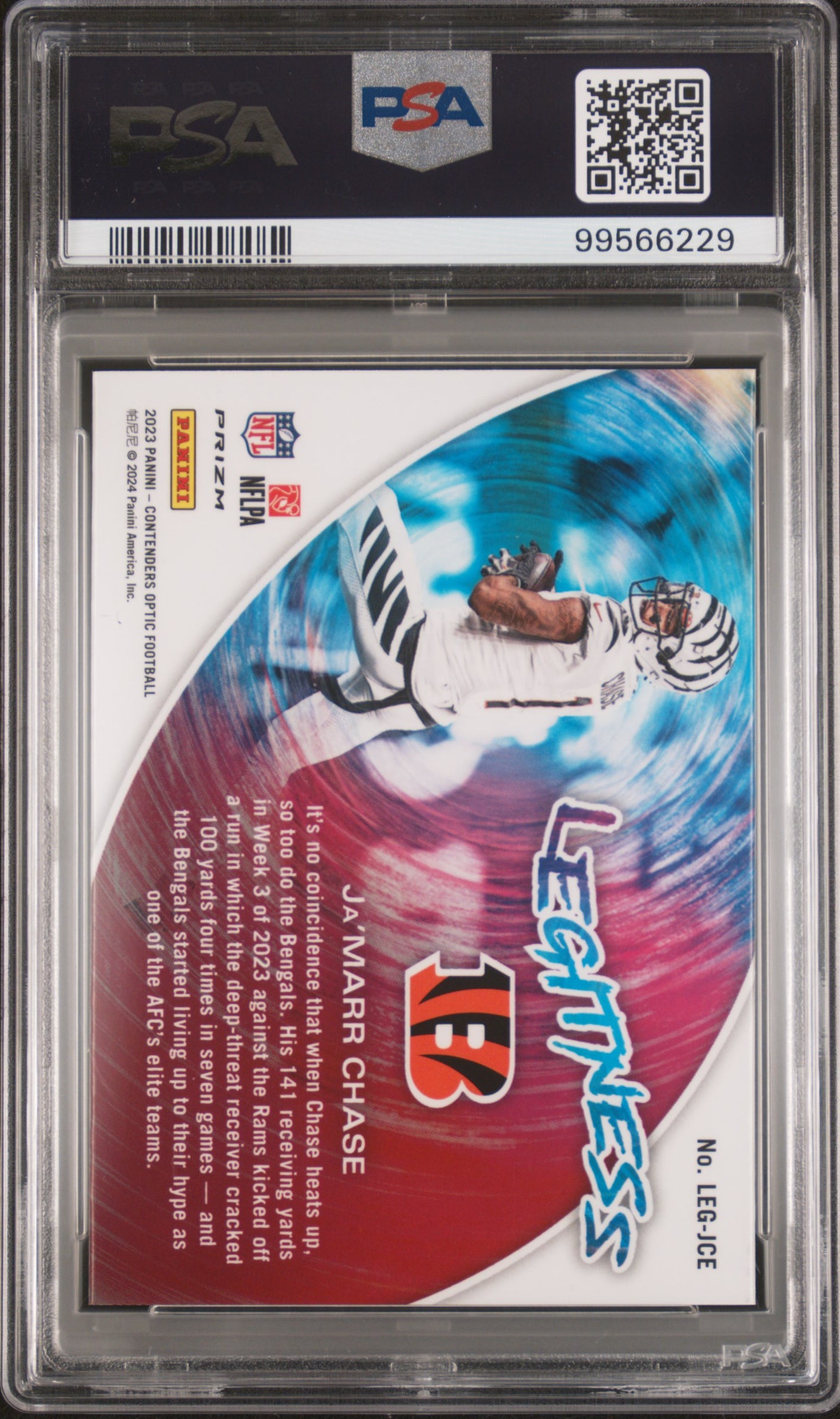 2023 Panini Contenders Optic Ja'Marr Chase #10 Season Ticket Bengals PSA 10