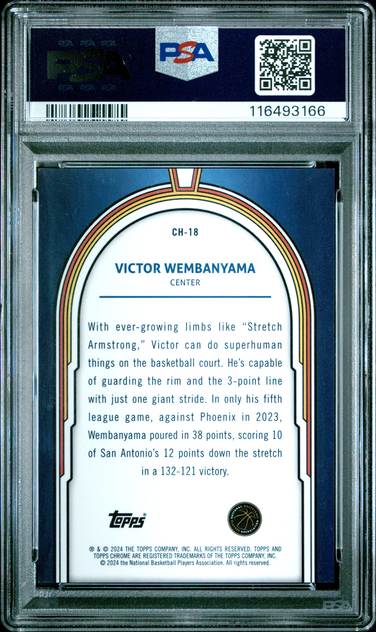 2023 Topps Cosmic Chrome Cosmic Heroes Victor Wembanyama #CH18 PSA