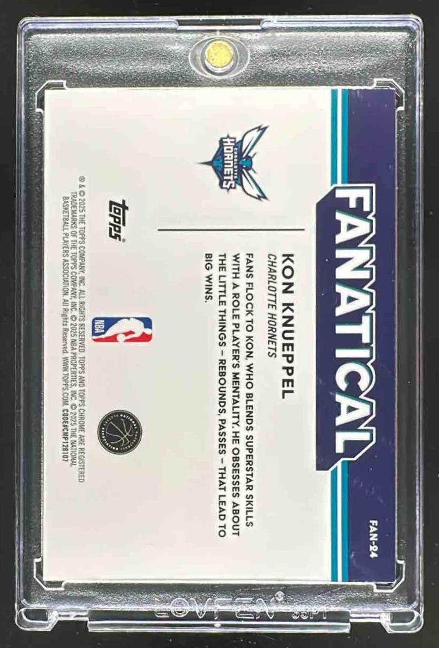 2025-26 Topps Chrome Kon Knueppel #FAN-24 Fanatical RC SSP