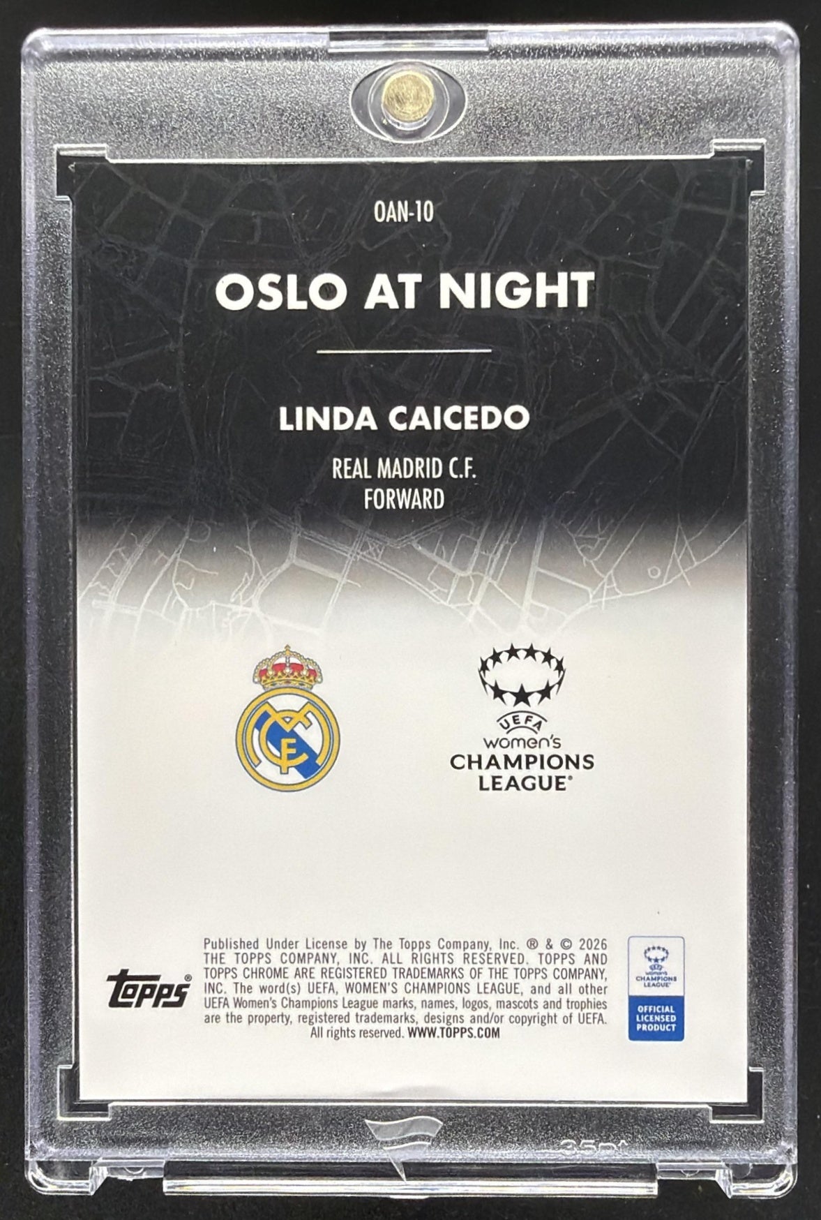 2025 Topps Chrome UEFA Women's Champion's League Linda Caicedo #OAN-10 Olso