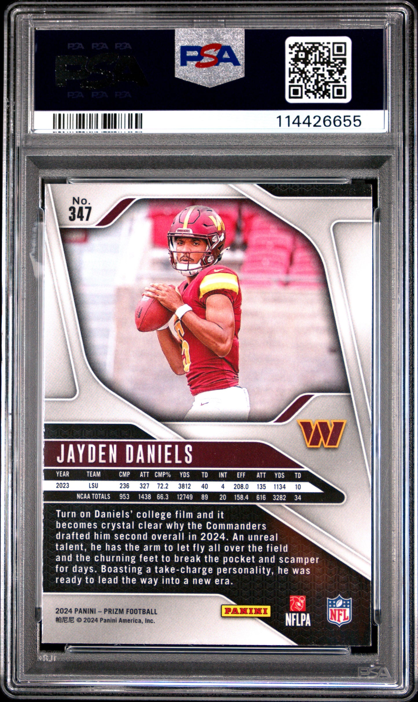2024 Prizm Jayden Daniels Rookie #347 PSA 10