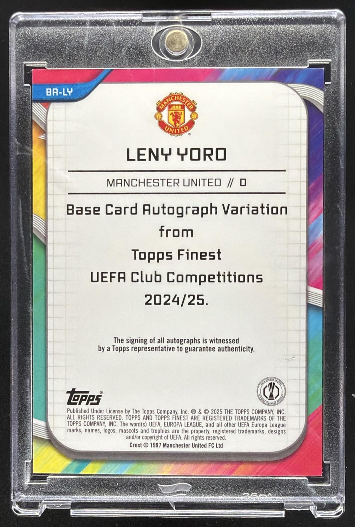 2025 Topps Finest Leny Yoro Auto Gold /50