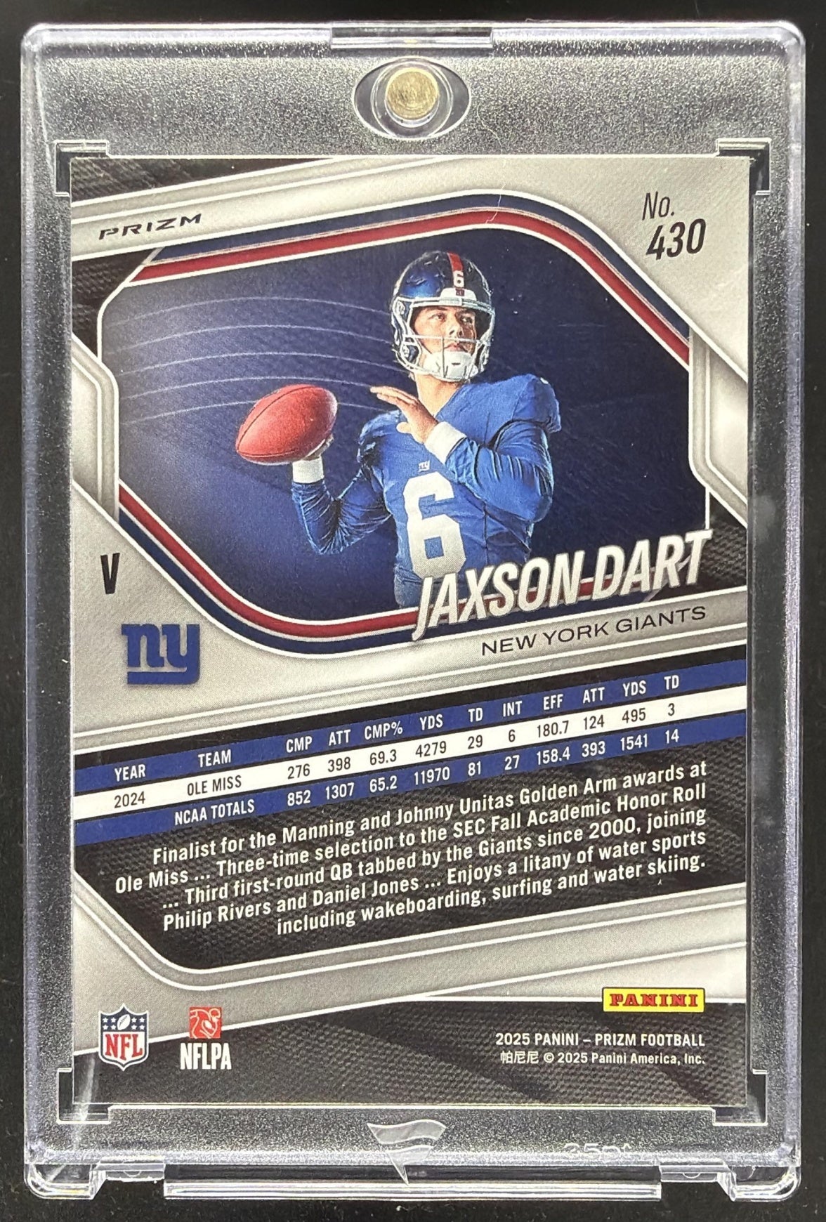 2025 Panini Prizm Jaxson Dart #430 Rookie Variations Silver