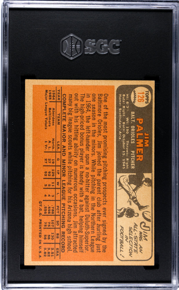 1966 Topps Jim Palmer #126 SGC 4.5
