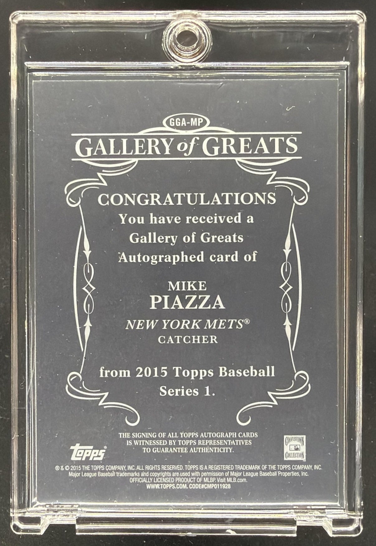 2015 Topps Mike Piazza #GGAR-MP Gallery of Greats Auto /10