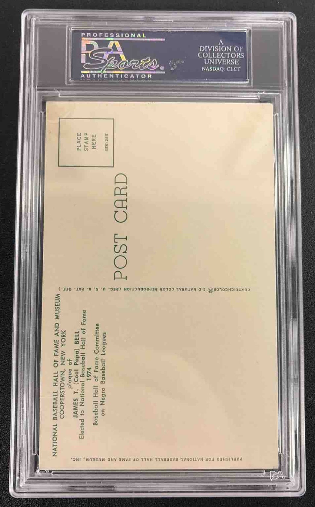 HOF Yellow Plaque Cool Papa Bell Auto PSA/DNA Authentic