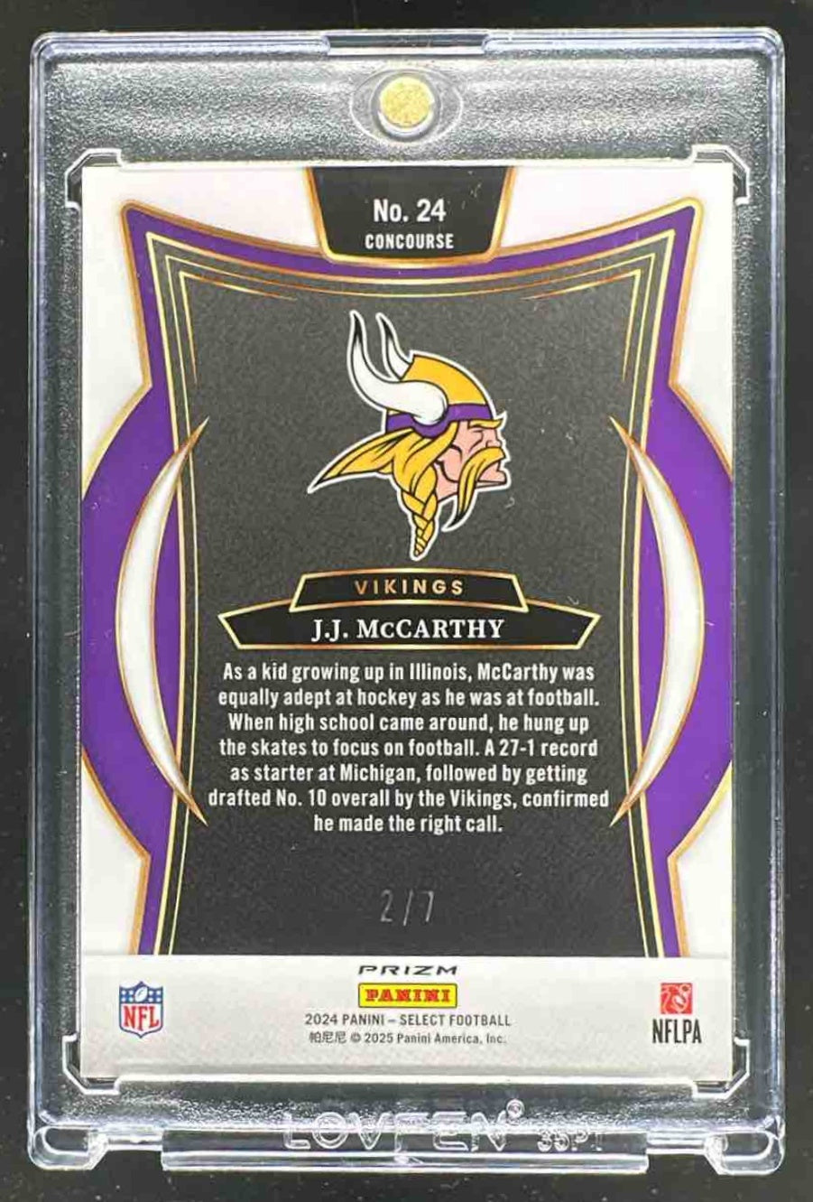 2024 Panini Select JJ Mccarthy FOTL Pulsar Rookie /7