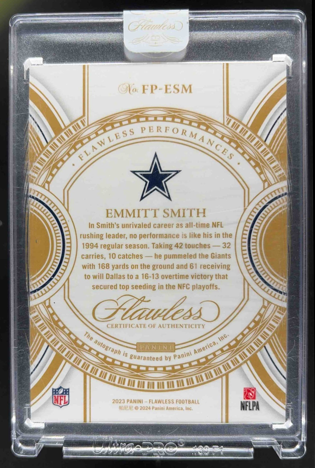 2023 Flawless Emmitt Smith Sapphire Flawless Performences Auto /10