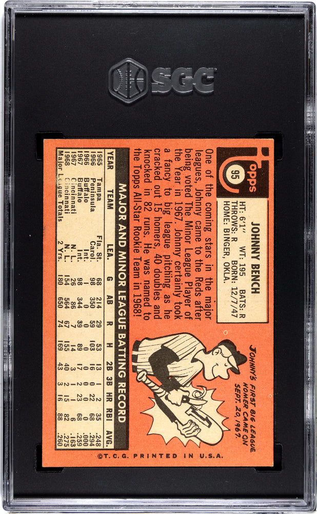 1969 Topps Johnny Bench SGC 5.5