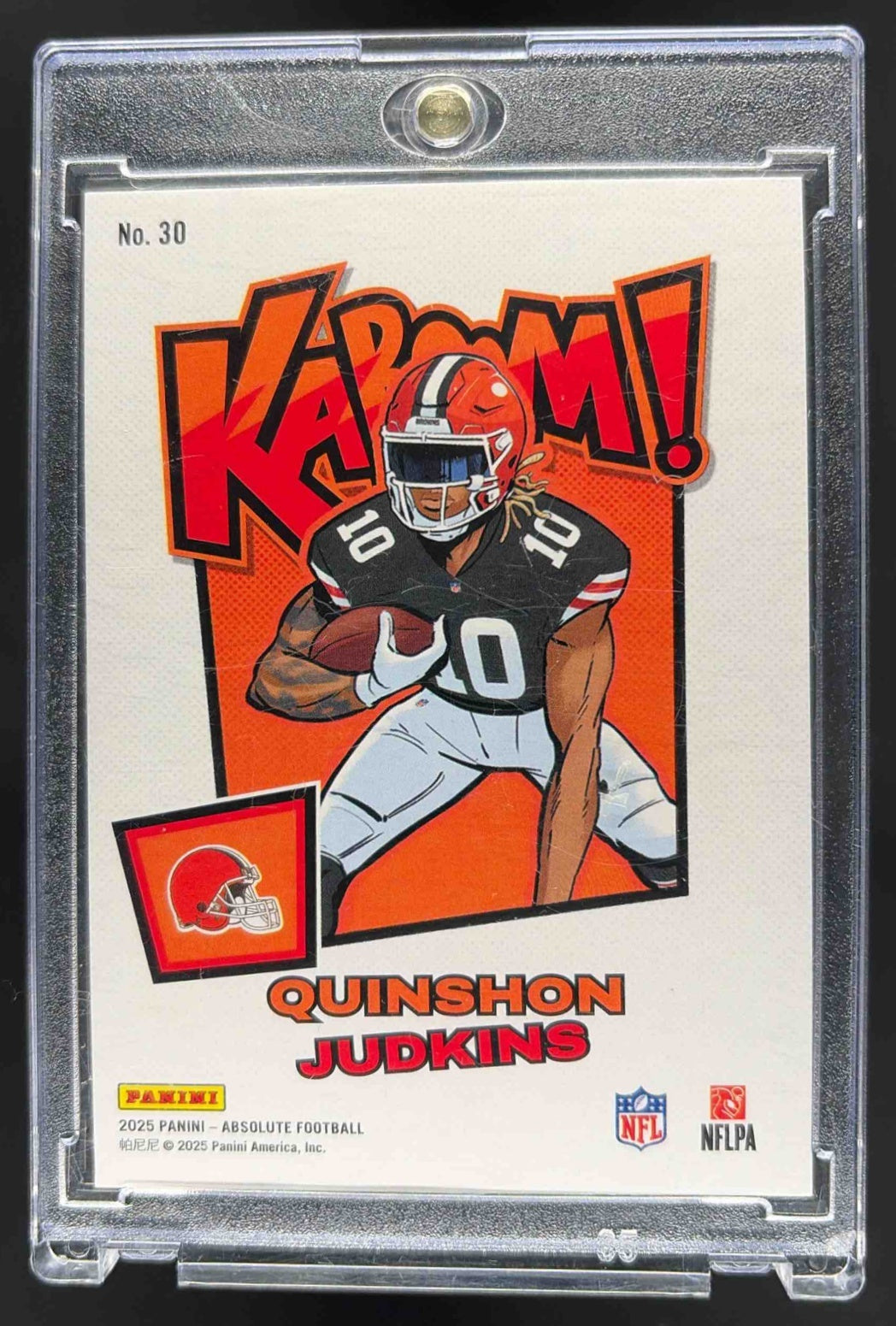 2025 Panini Absolute Quinshon Judkins #30 Horizontal Kaboom RC