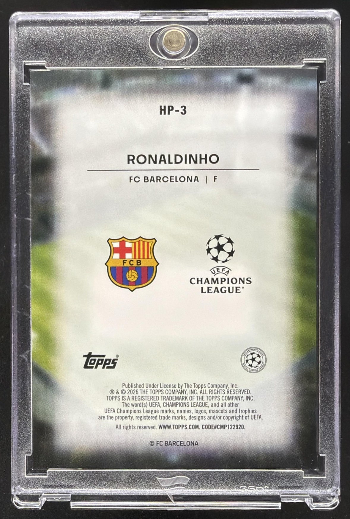 2025-26 Topps UEFA CC Ronaldinho #HP-3 Home Pitch Advantage