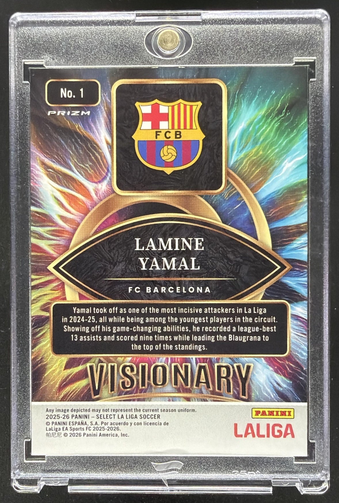 2025-26 Panini Select La Liga Lamine Yamal #1 Terrace Multi-Color Prizm