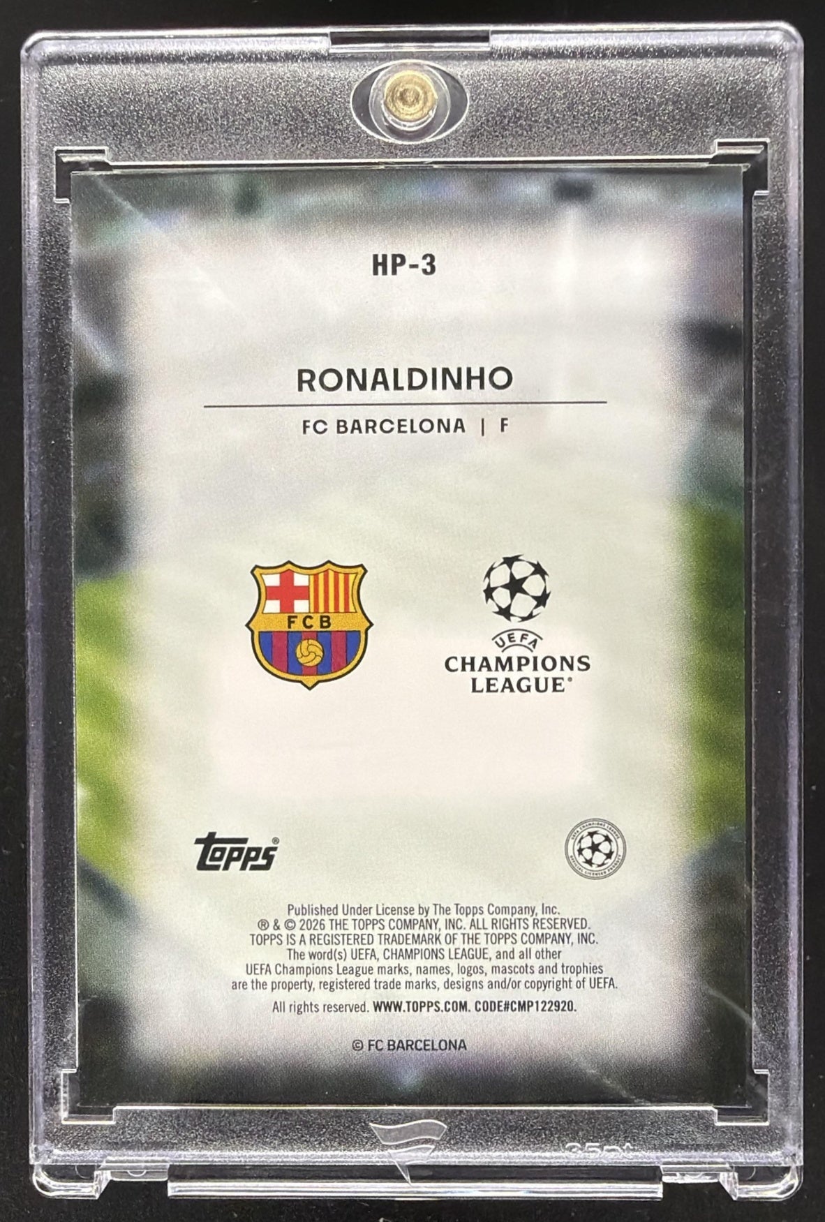 2025-26 Topps UEFA CC Ronaldinho #HP-3 Home Pitch Advantage