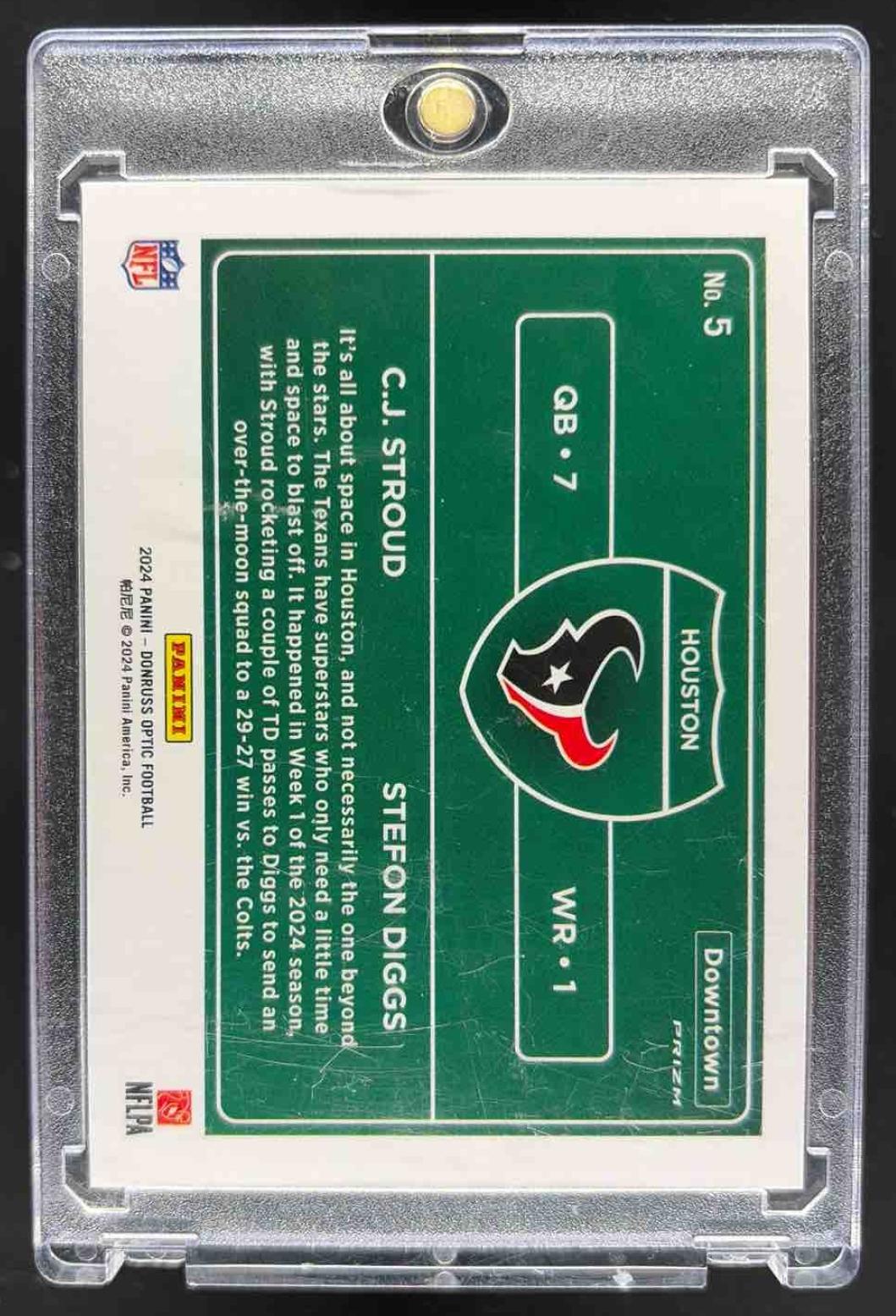 2024 Panini Donruss Optic C.J. Stroud Stefon Diggs Dual Downtown Texans