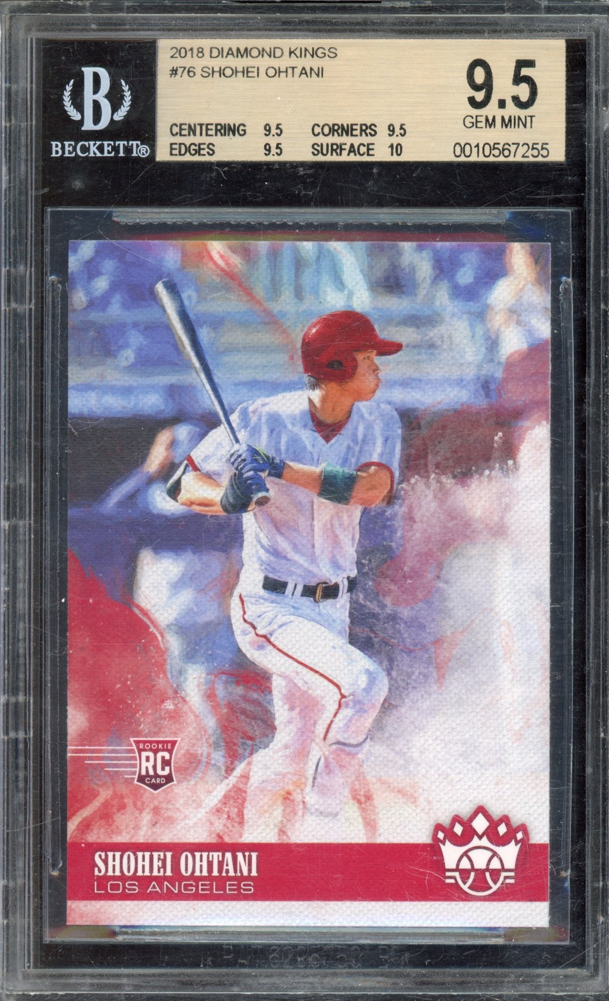 2018 Diamond Kings Shohei Ohrtani Rookie BGS 9.5