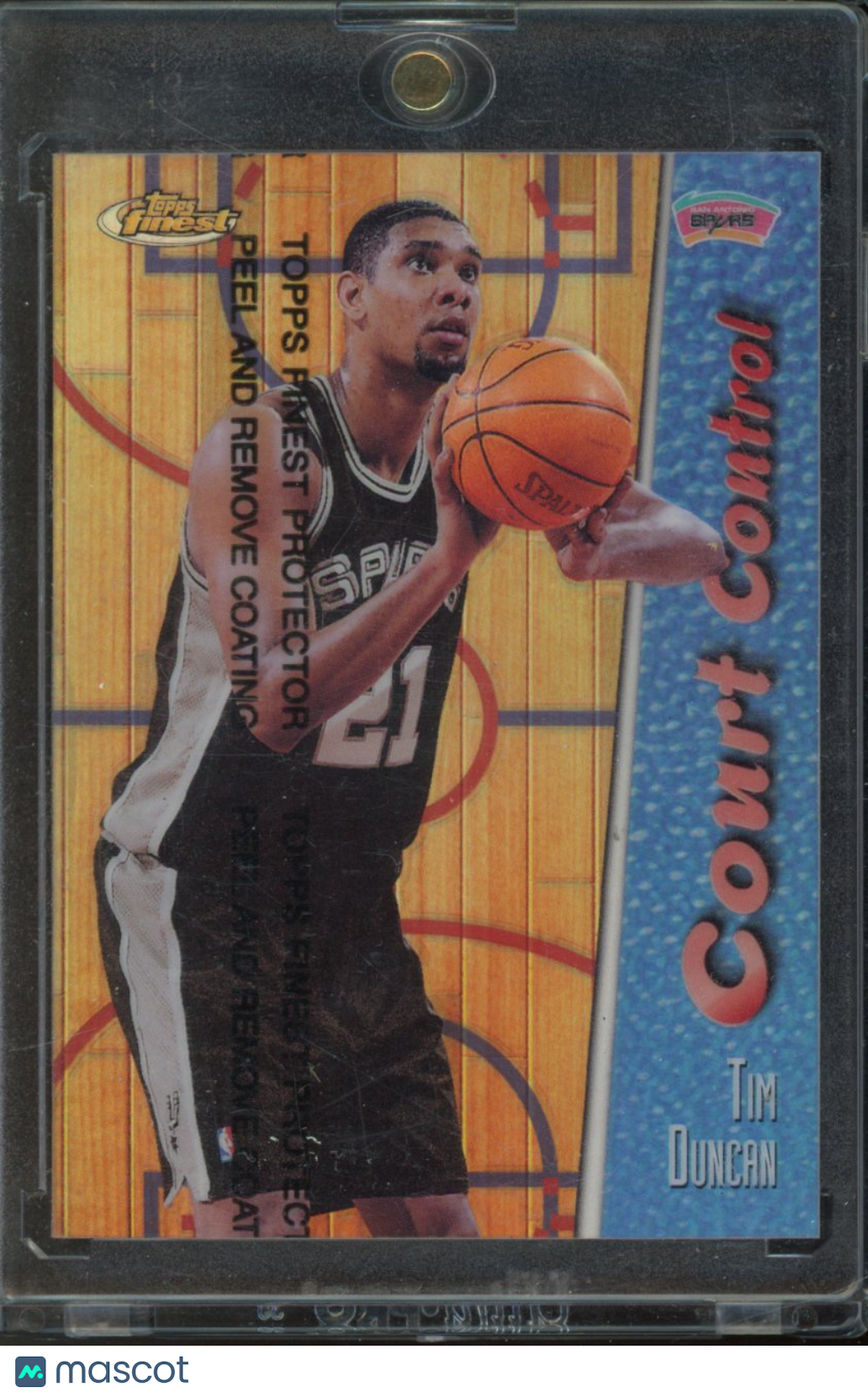 1999-2000 Topps Finest Tim Duncan Court Control Refractor /150