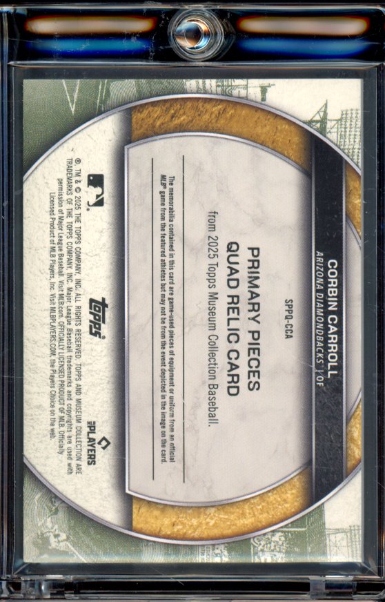 2025 Topps Museum Corbin Carroll 1/1 GU Patch Primary Relics
