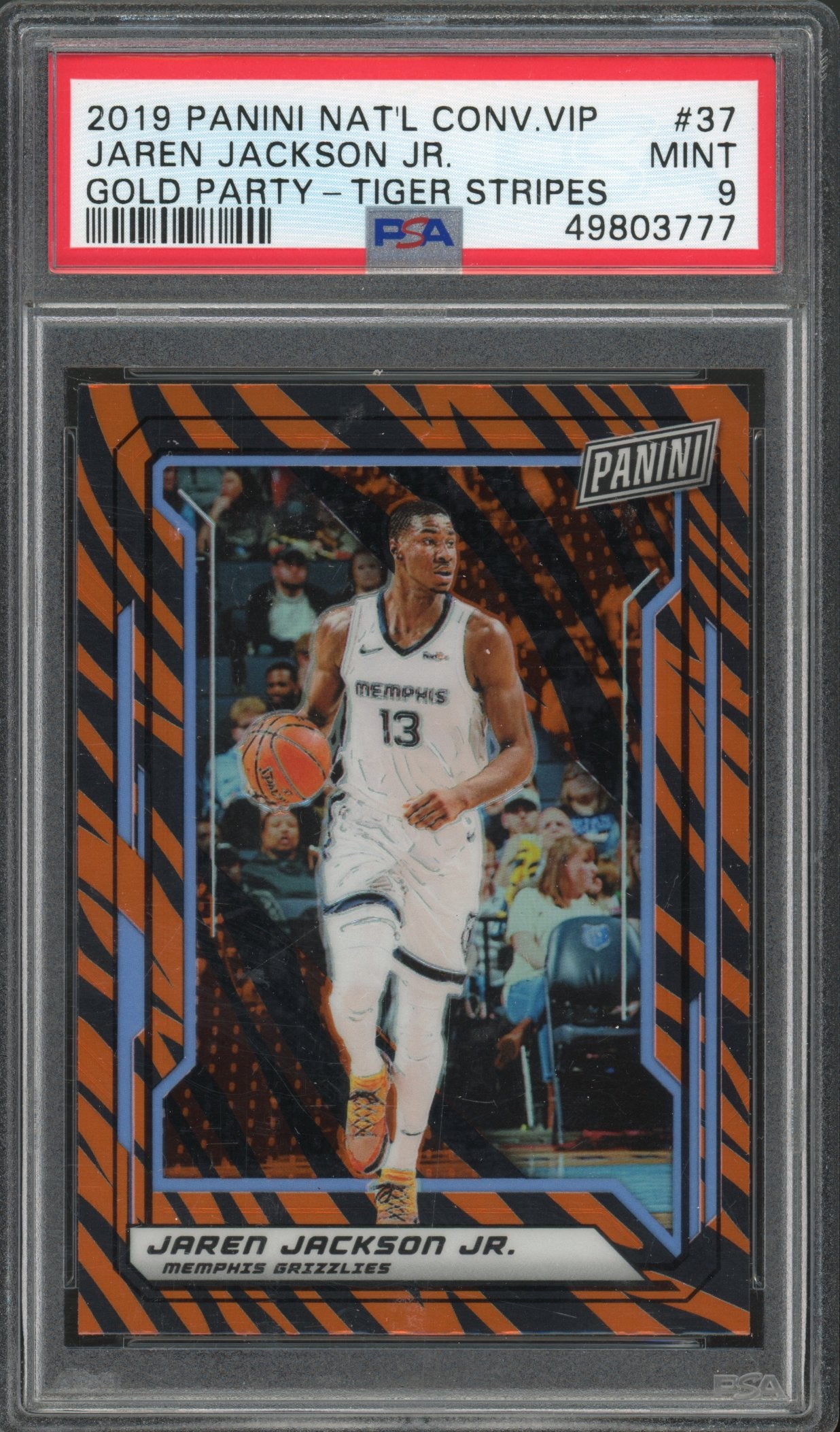 2019 Panini National Jaren Jackson Jr. Tiger Stripes PSA 9