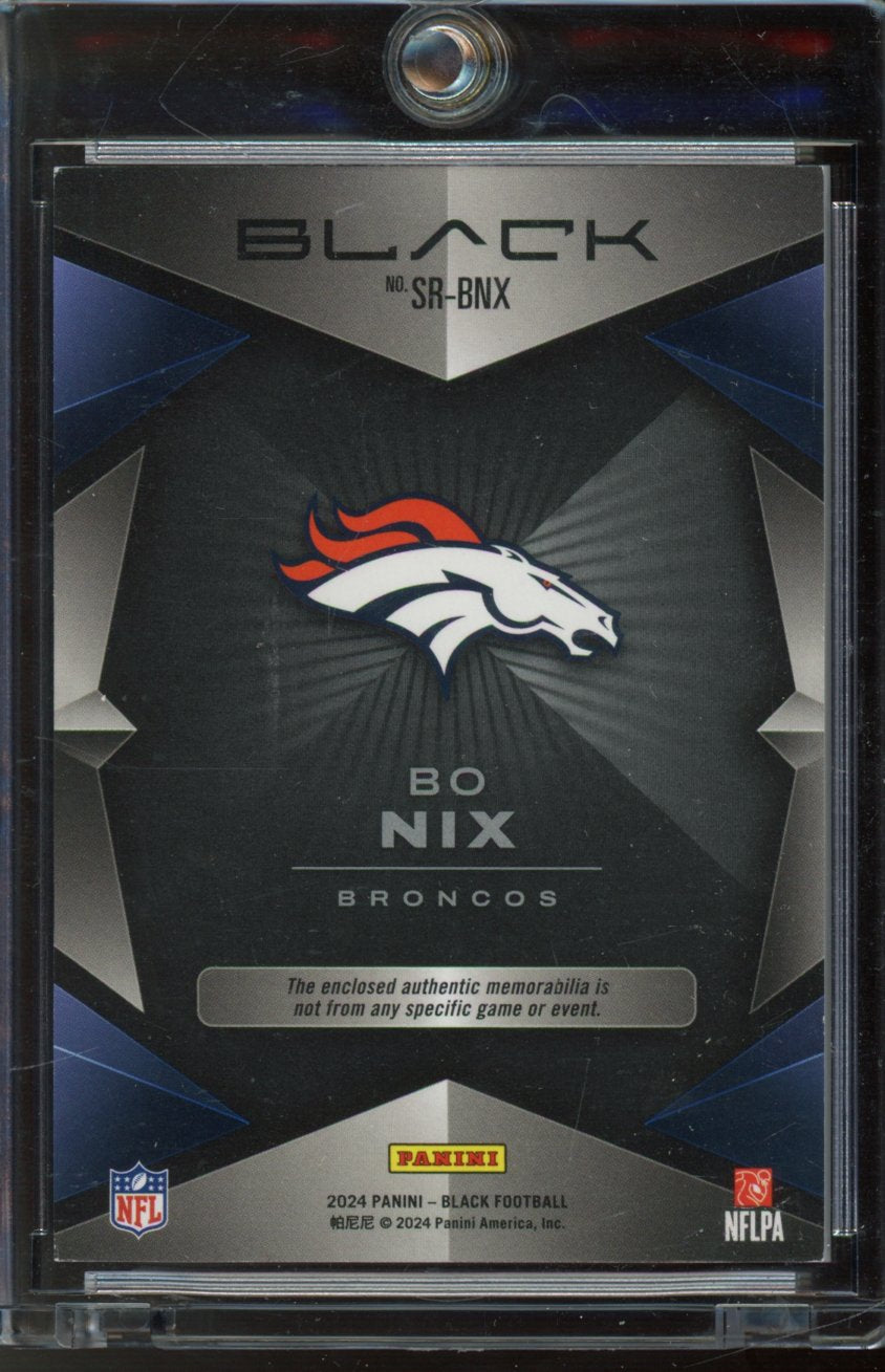 2024 Panini Black Bo Nix Sizeable Rookie Patch /50