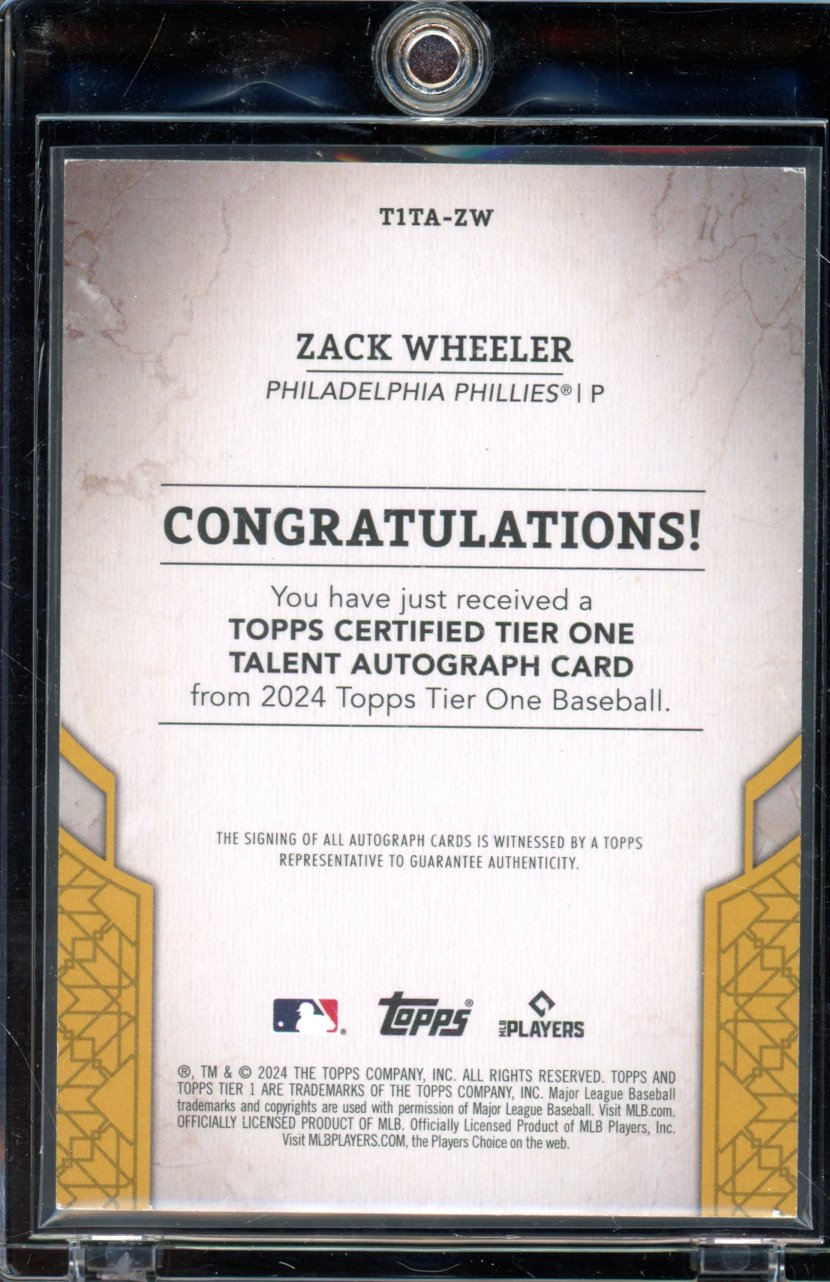 2024 Tier One Zack Wheeler Auto /75