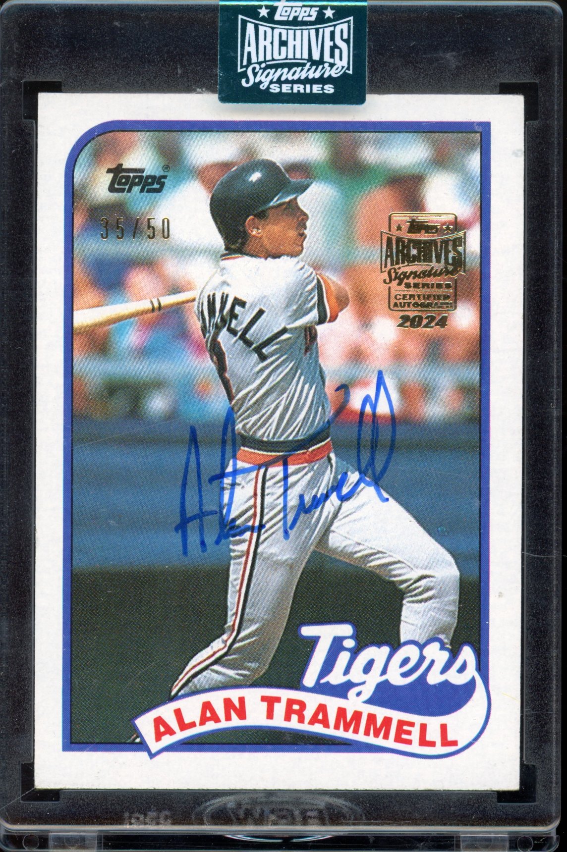 2024 Topps Archives Alan Trammell 1989 Auto 35/50
