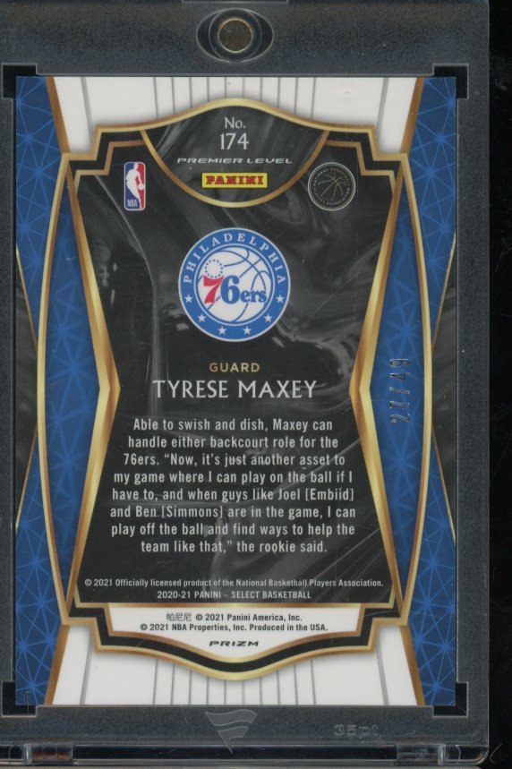 2020-21 Select Tyrese Maxey Rookie Red Disco /49