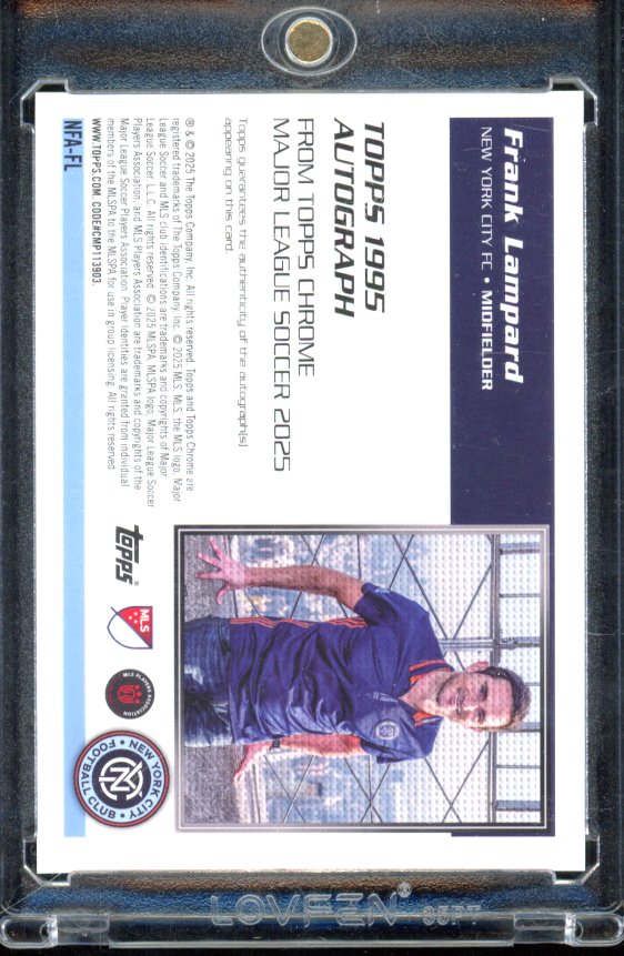 2025 Topps Chrome Frank Lampard MLS Orange Auto /25