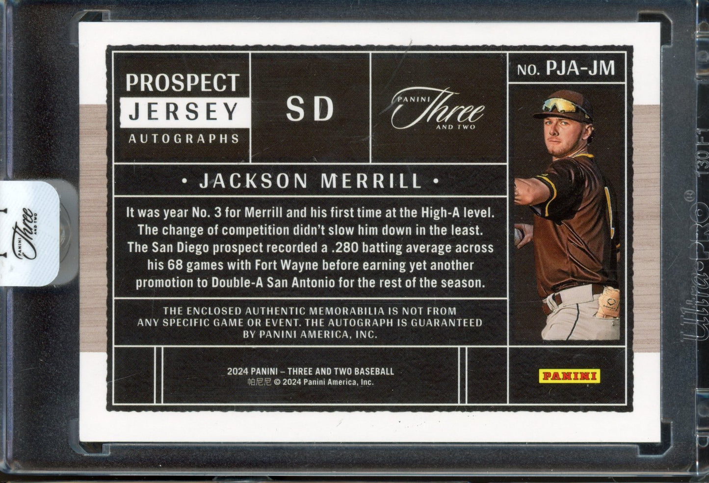 2024 Three and Two Jackson Merrill Jersey Auto 06/99