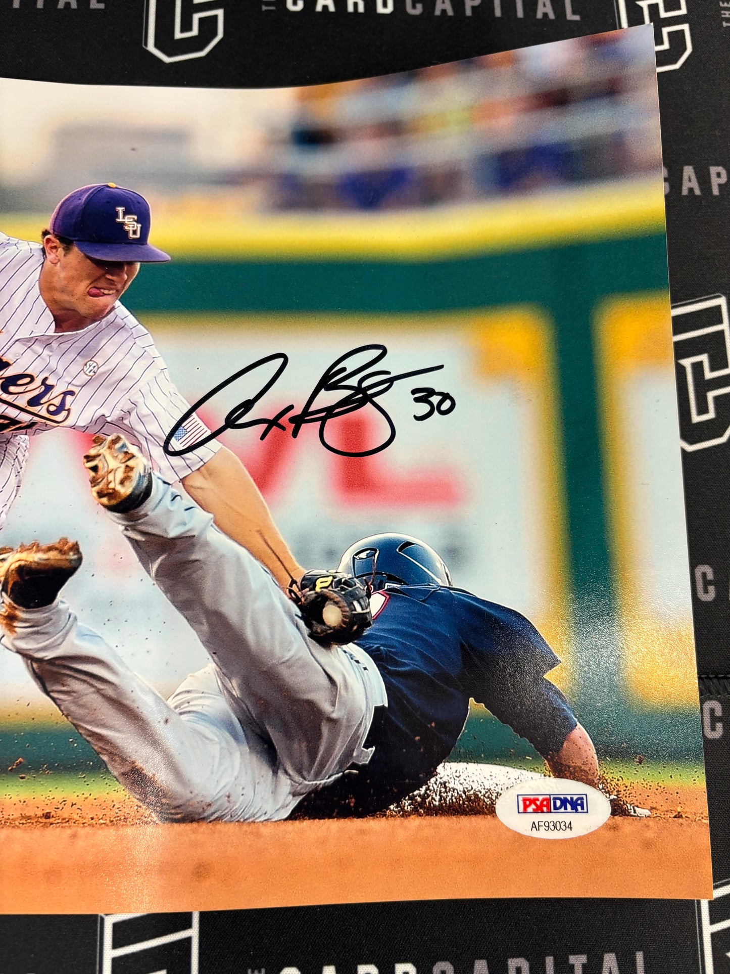 Alex Bregman Signed 8x10 LSU PSA