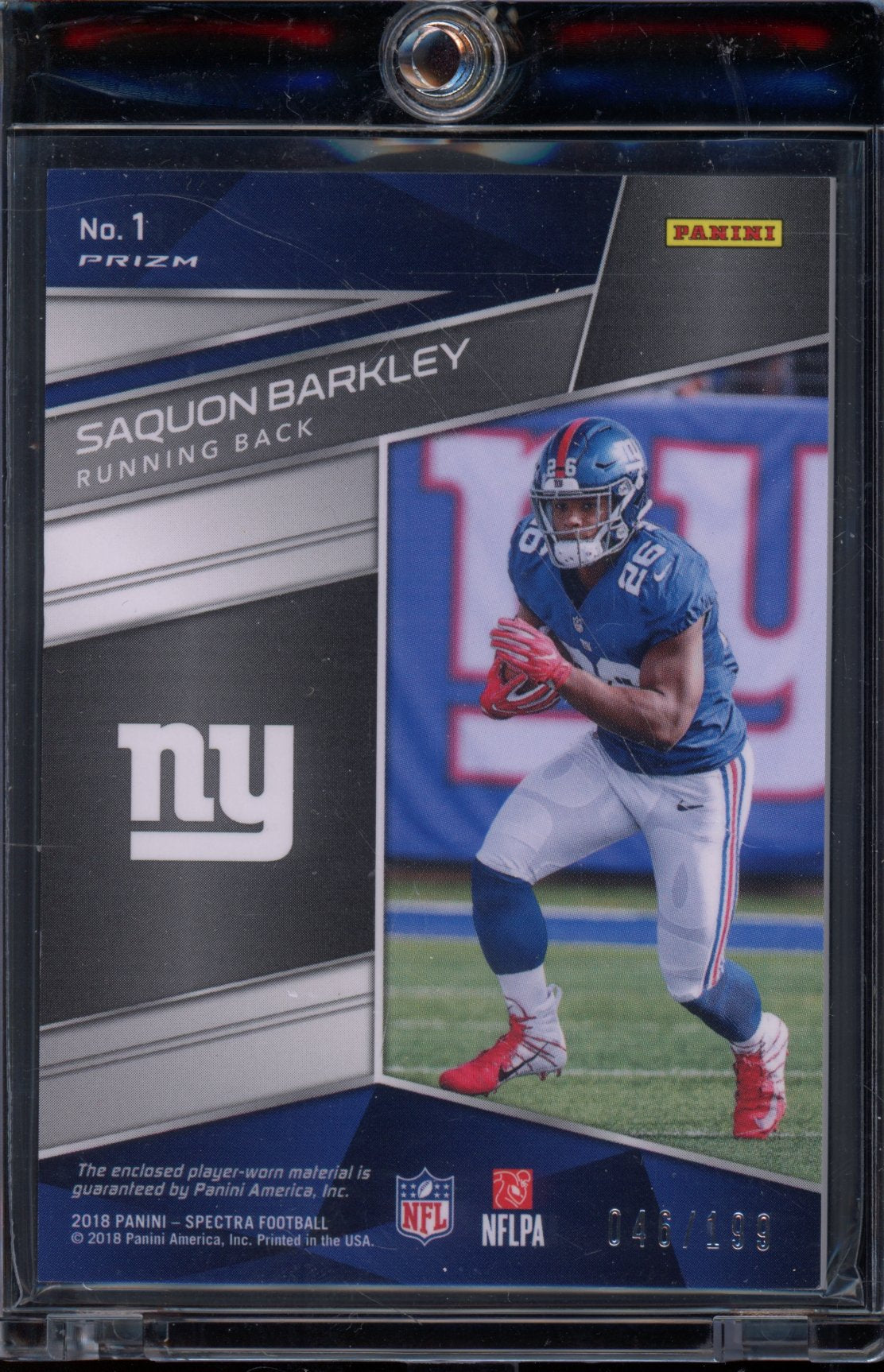 2018 Spectra Saquon Barkley Rookie Patch /199