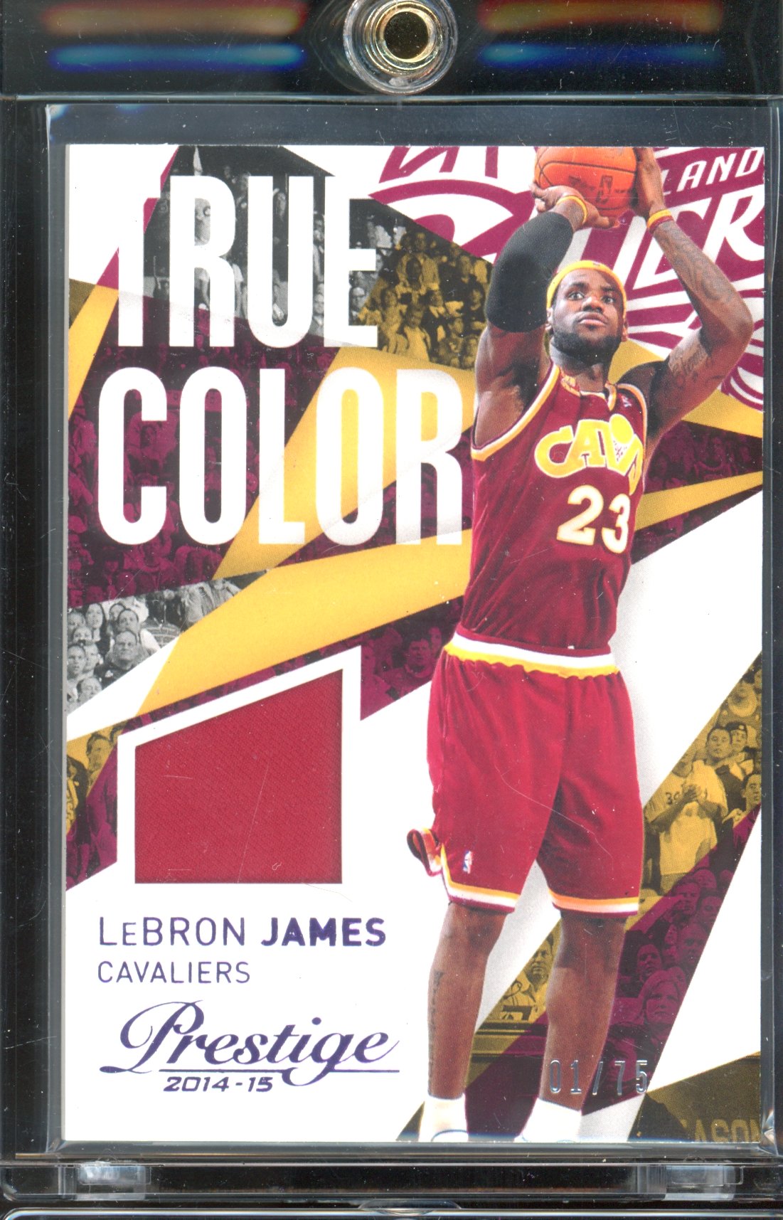 2014 Prestige LeBron James True Colors Jersey 01/75 GAME USED