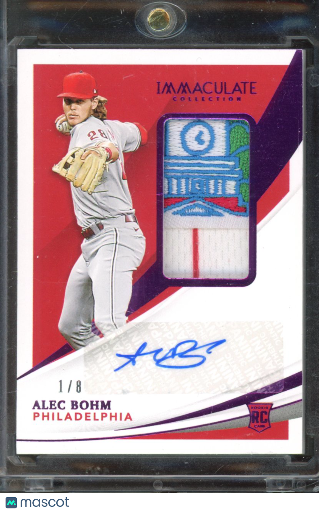 2021 Immaculate Alec Bohm Rookie Patch Auto 1/8