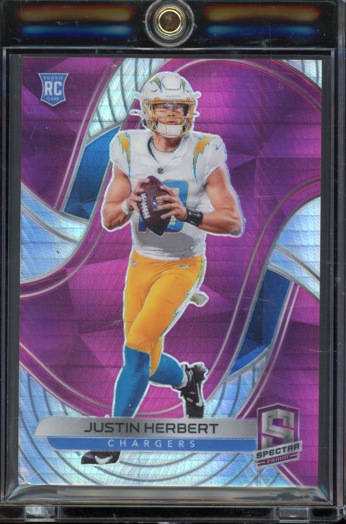 2020 Spectra Justin Herbert Hyper Pink 08/25 RC