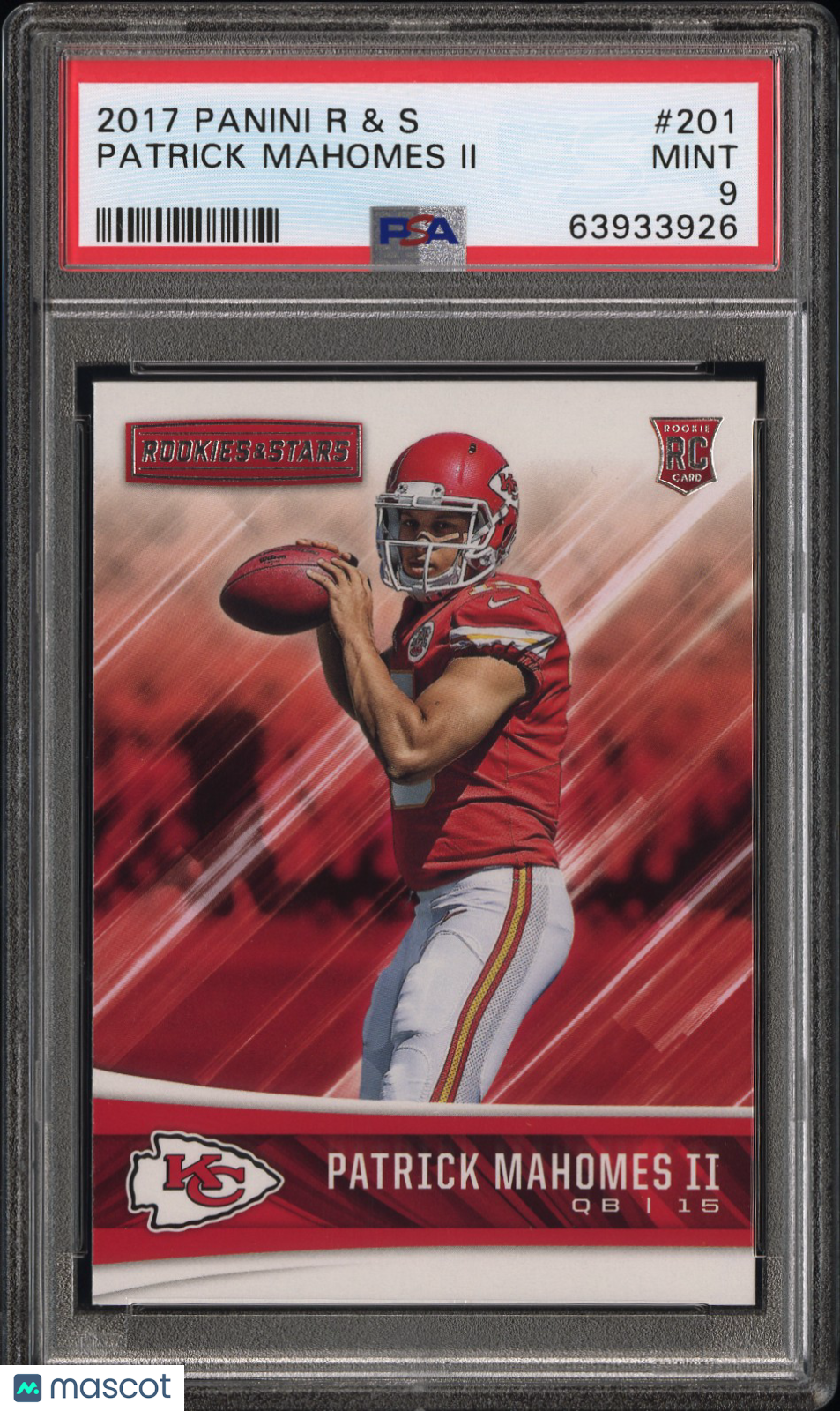2017 Rookies & Stars Patrick Mahomes Rookie PSA 9