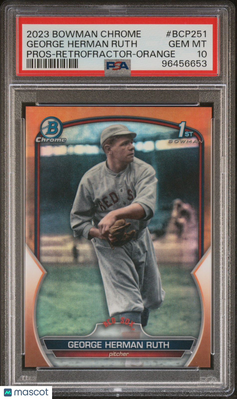 2023 Bowman Chrome Babe Ruth Retrofractor Orange /25 PSA 10