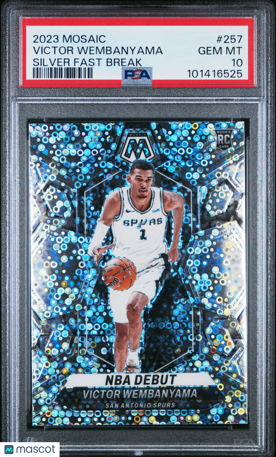 2023-24 Mosaic Victor Wembanyama Fast Break Rookie PSA 10