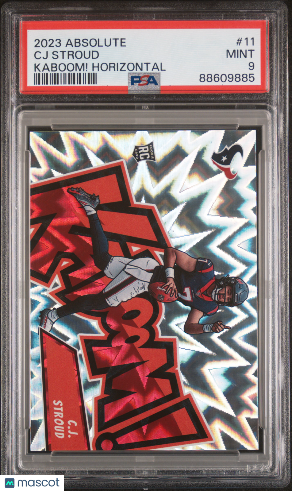 2023 Absolute CJ Stroud Rookie Kaboom Case Hit PSA 9