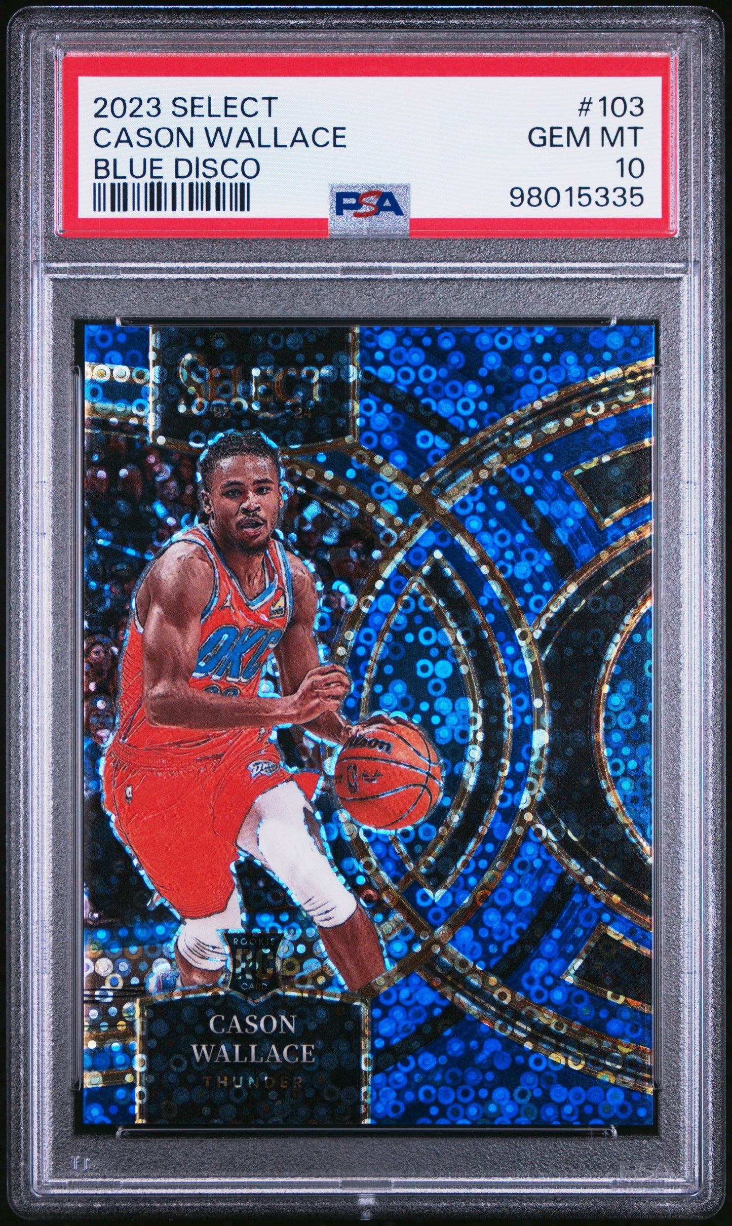 2023 Select Cason Wallace Blue Disco 09/25 PSA 10 RC