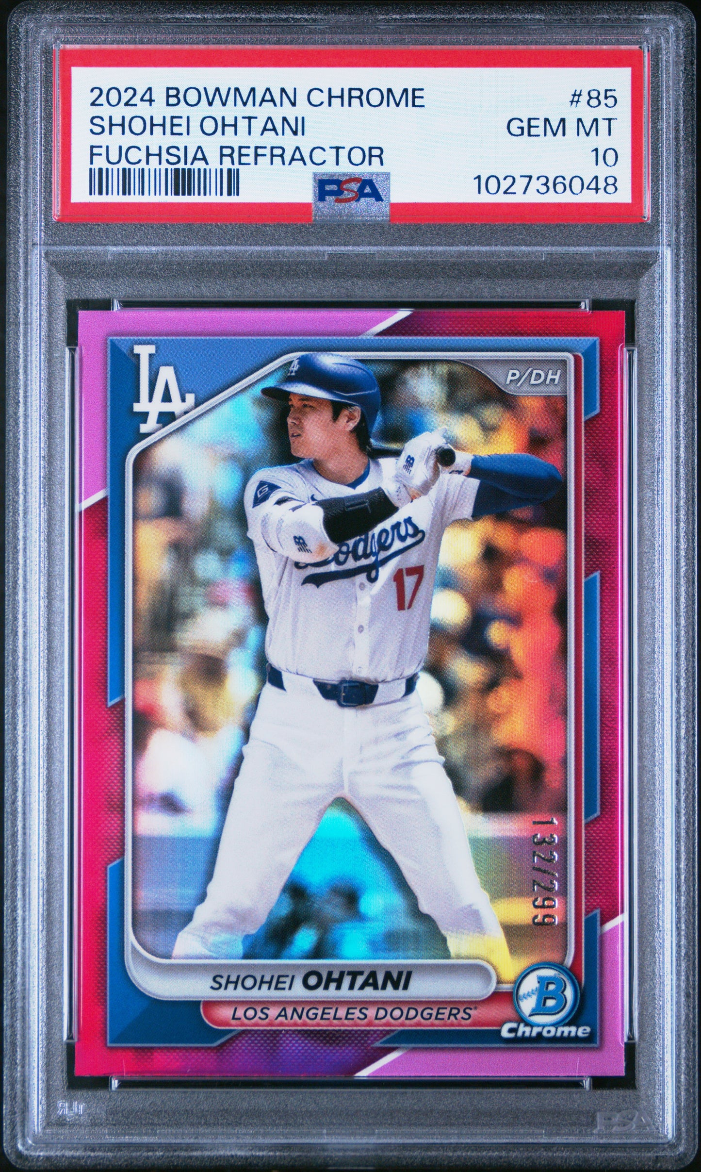 2024 Bowman Chrome Shohei Ohtani Fuchsia /299 PSA 10
