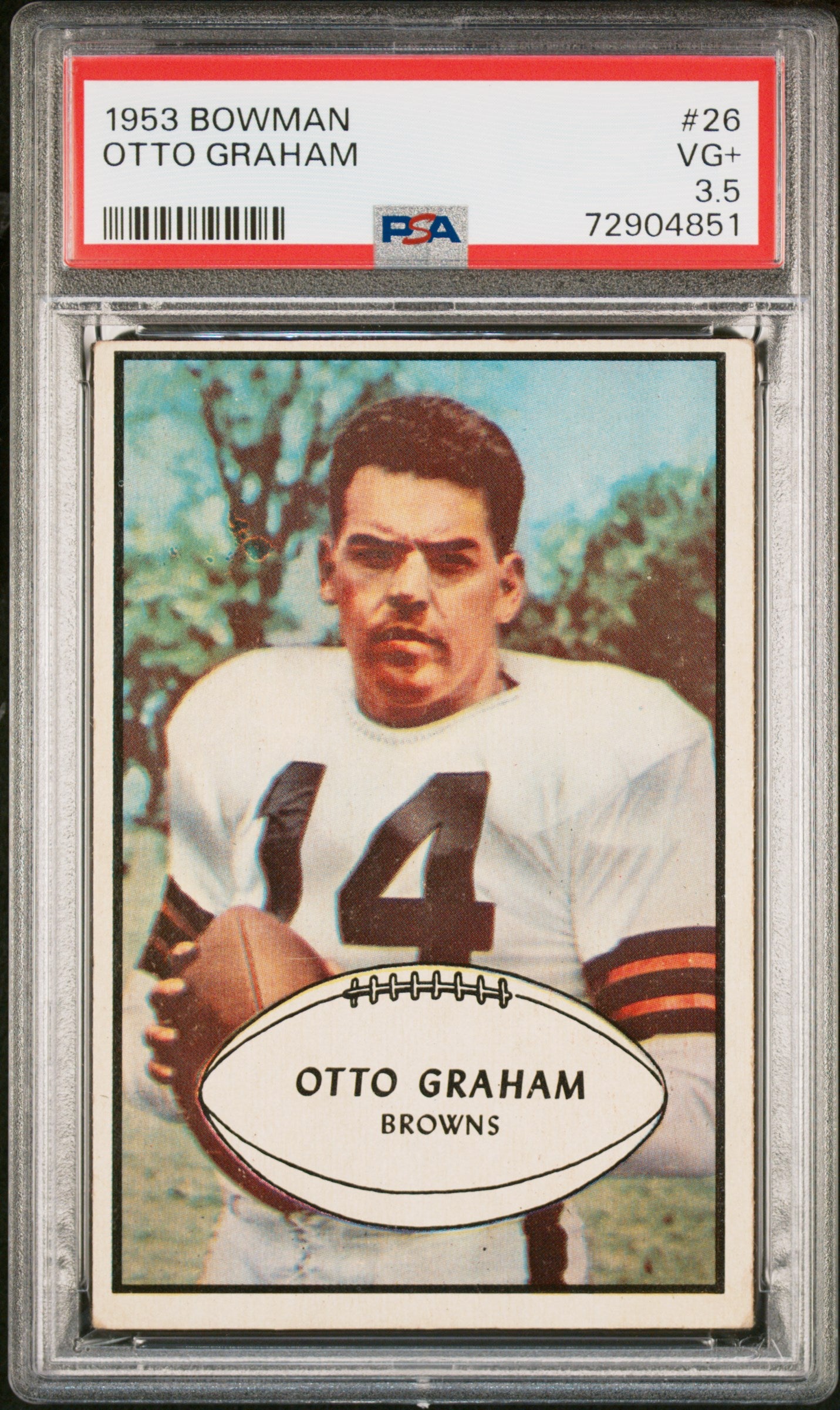 1953 Bowman Otto Graham PSA 3 RC