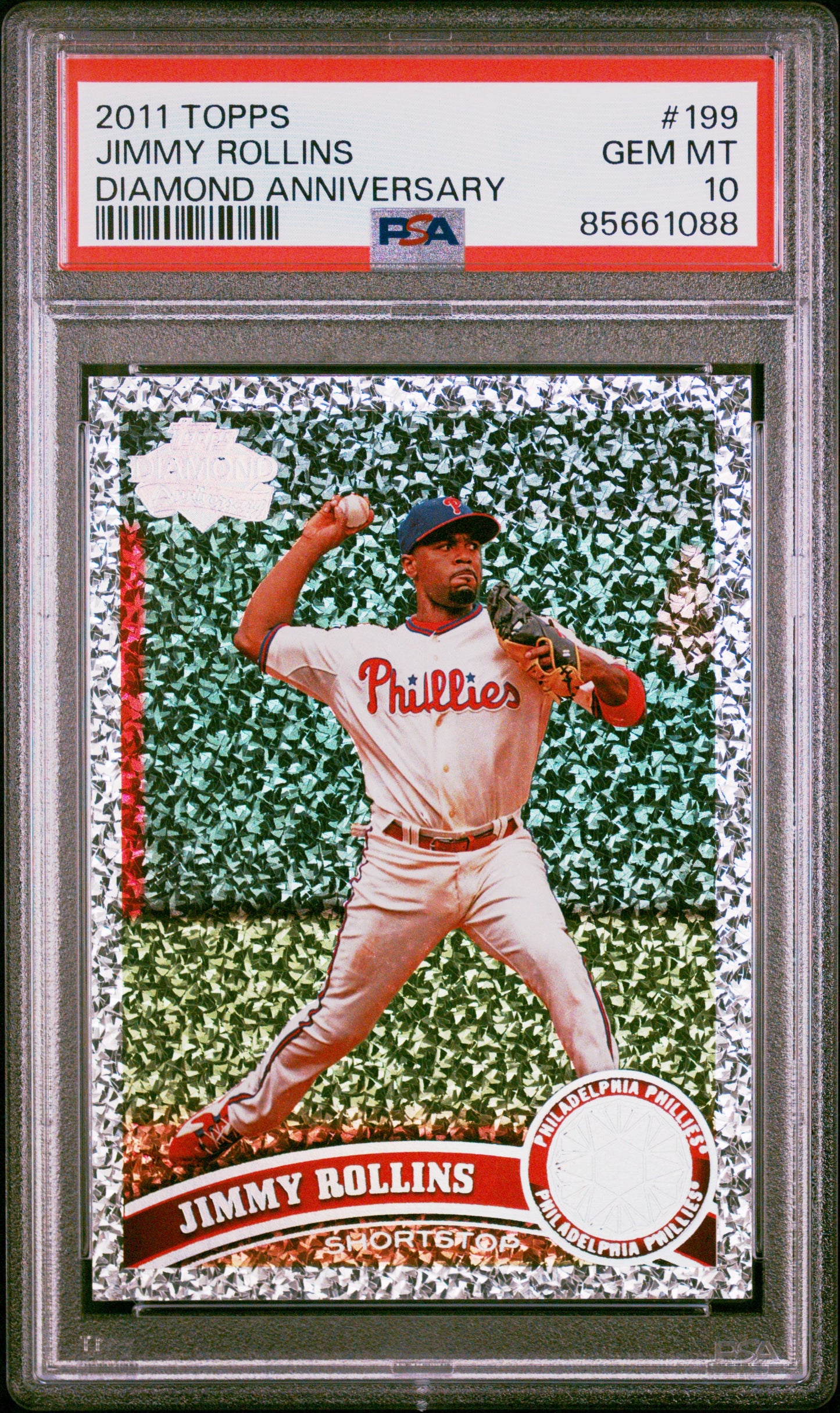 2011 Topps Jimmy Rollins Diamond Anniversary PSA 10