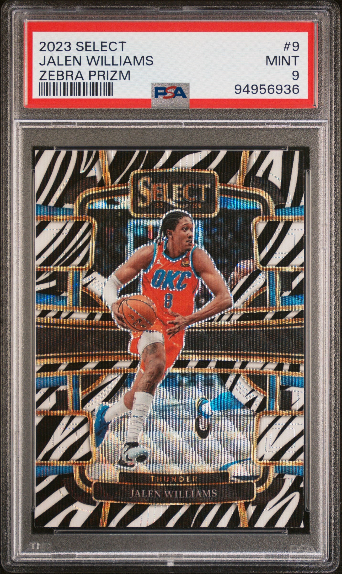 2023 Select Jalen Williams Zebra PSA 9