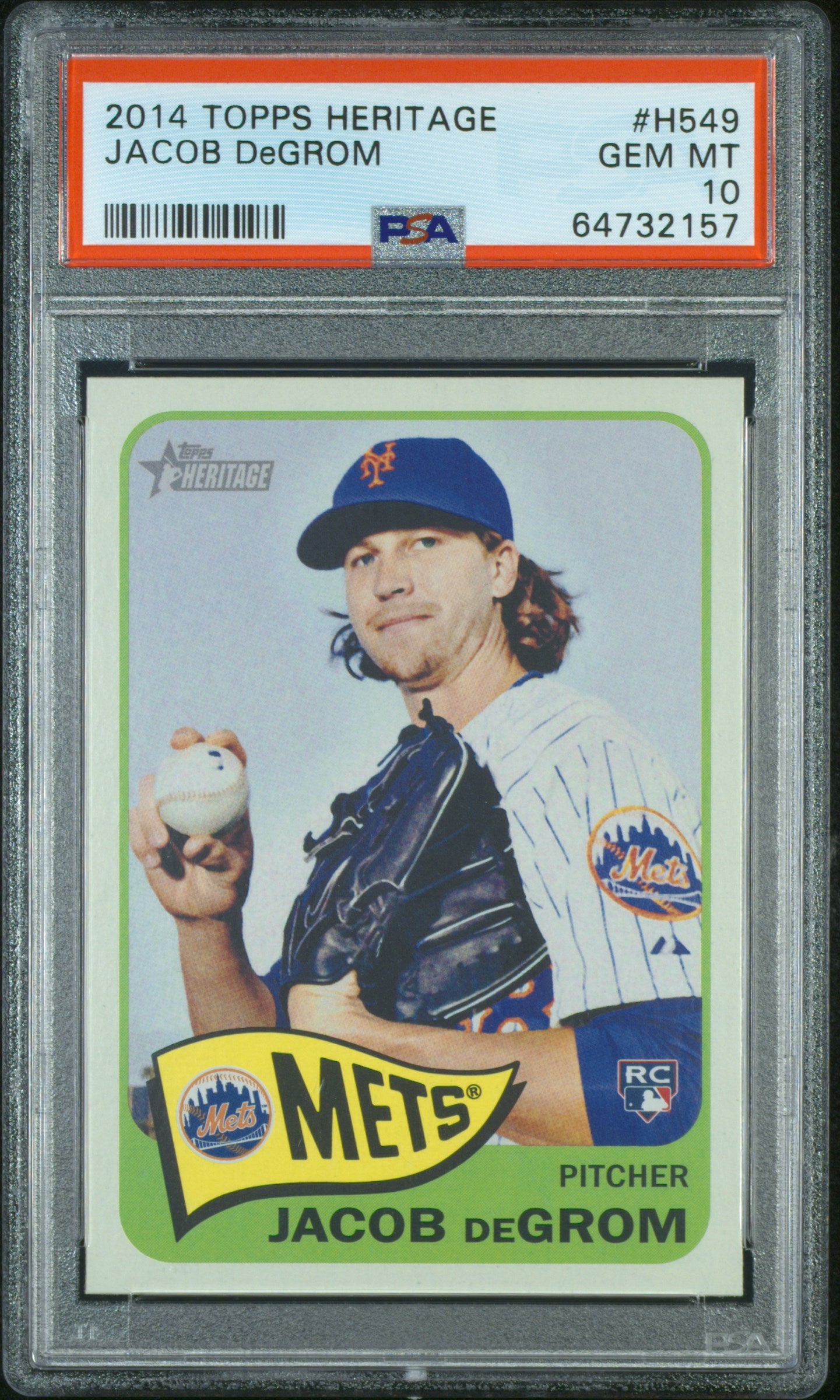 2014 Topps Heritage Jacob DeGrom PSA 10 RC