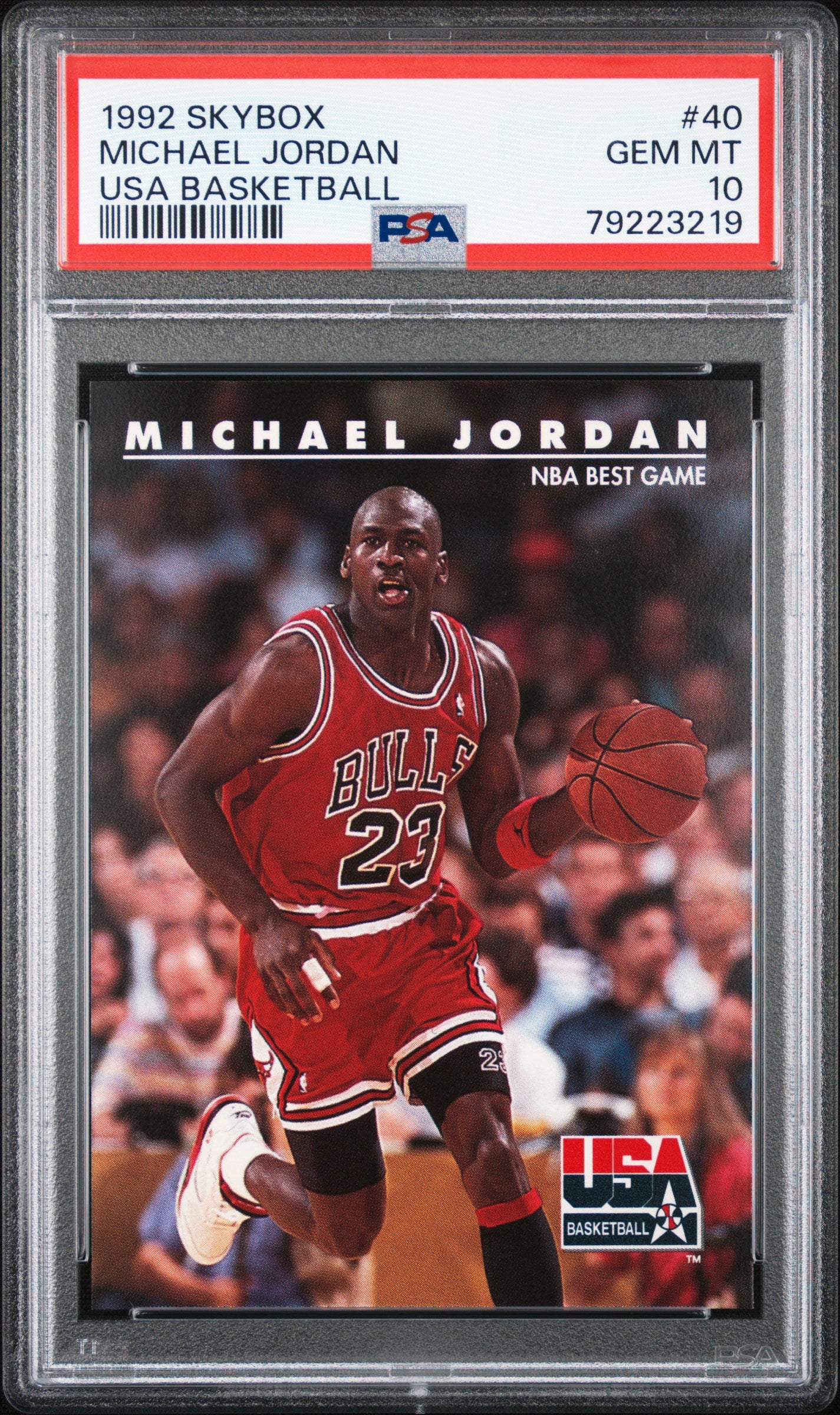 1992 Skybox Michael Jordan USA Basketball PSA 10 #40